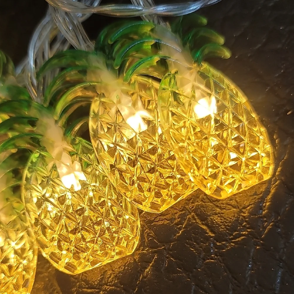 Pineapple LED Green and Yellow String Lights